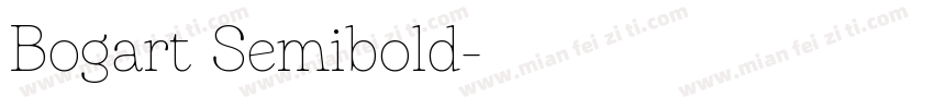 Bogart Semibold字体转换